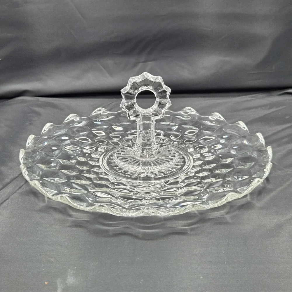 Vintage Fostoria American pattern Appetizer Tray  12
